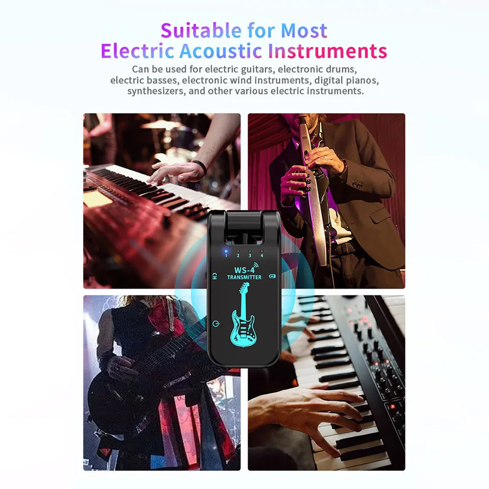 InsMazid 2.4GHz Wireless Guitar System for Stage & Studio