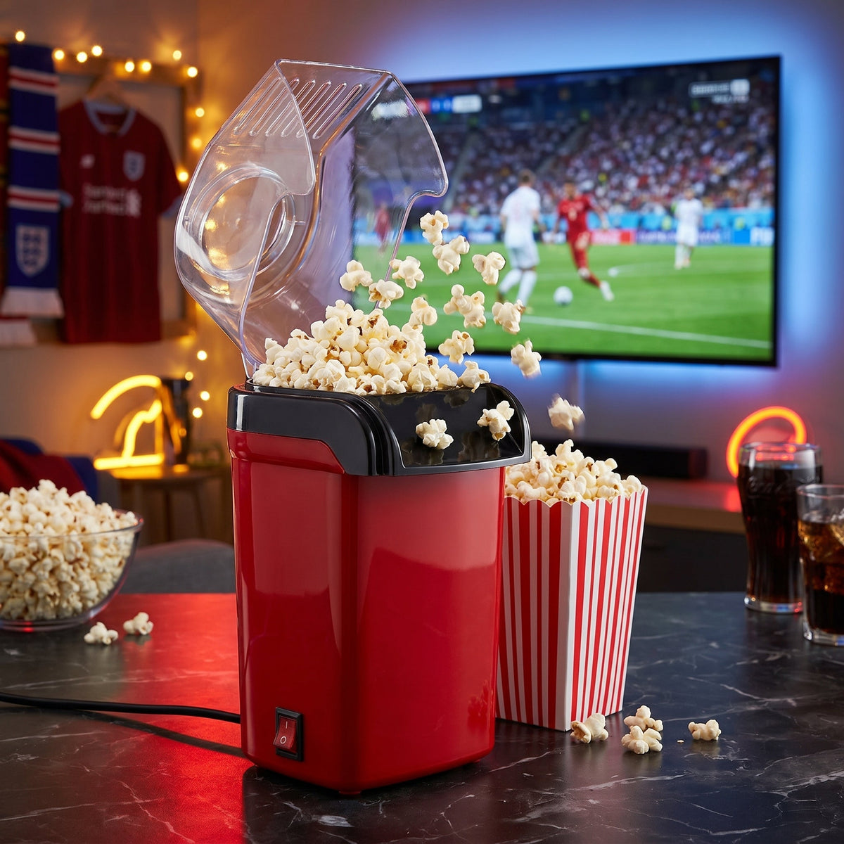 EaziCrisp Hot Air Popcorn Maker - Healthy Oil-Free Snack Popper