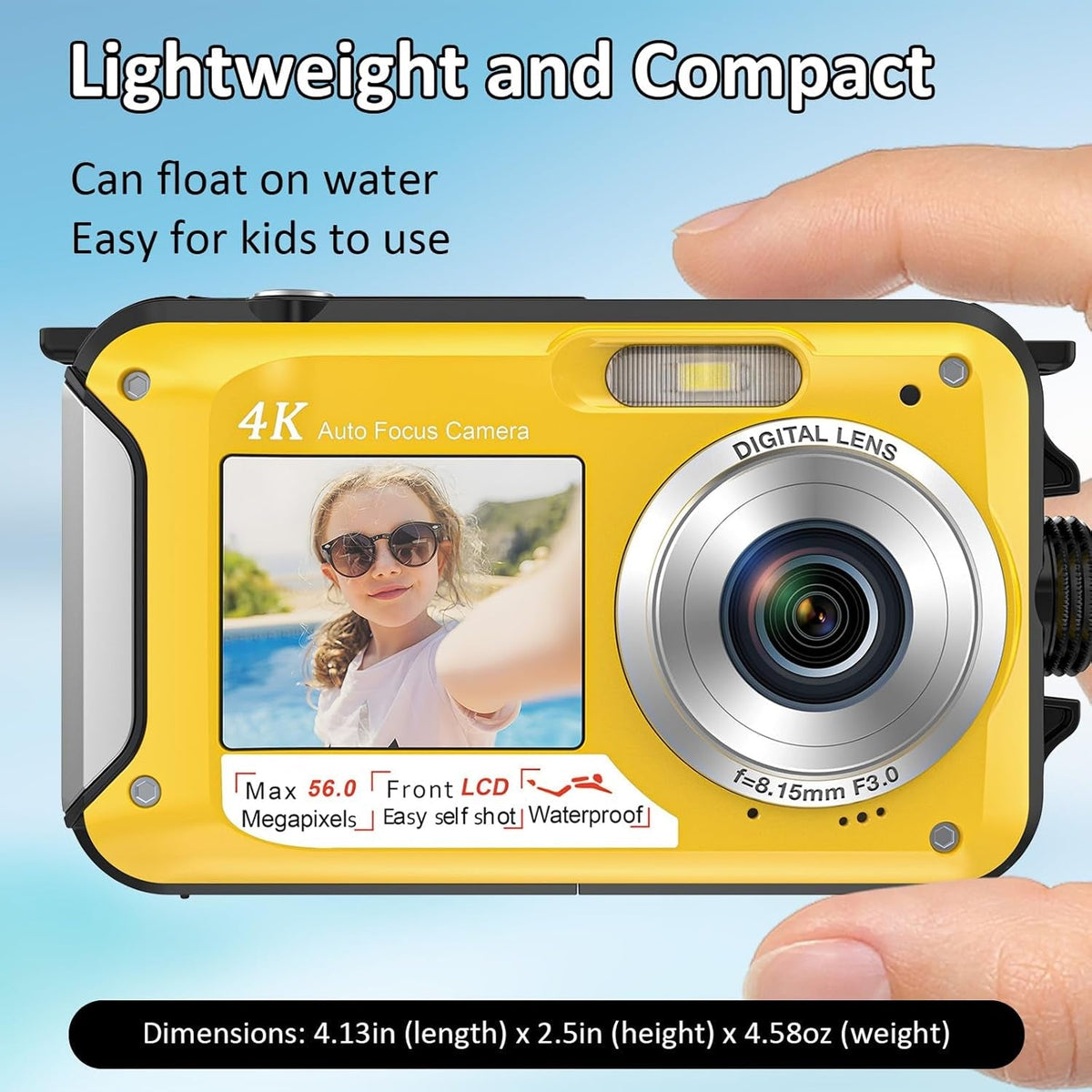 ShotCorix 4K UHD 56MP Dual Screen Waterproof Camera
