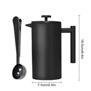 BrewxDeep Double-Wall Insulated Stainless Steel French Press