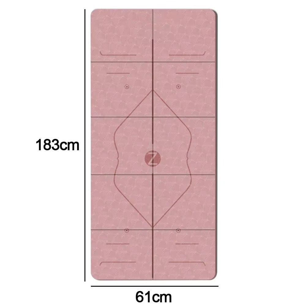 BreziFit Foldable Eco-Friendly Yoga Mat with Alignment Guides