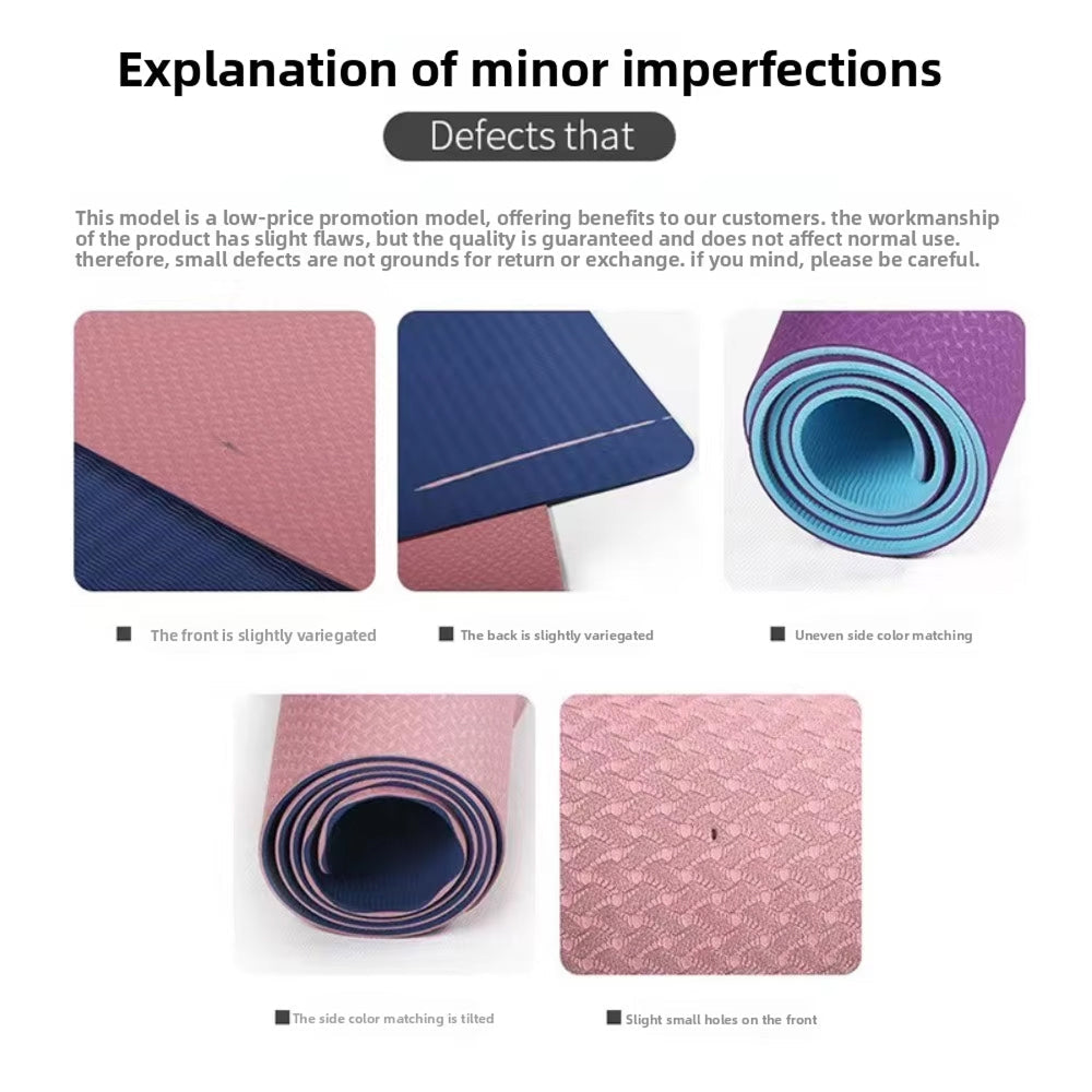 BreziFit Foldable Eco-Friendly Yoga Mat with Alignment Guides