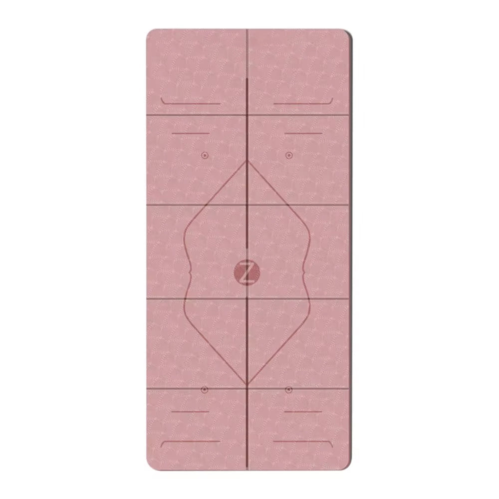 BreziFit Foldable Eco-Friendly Yoga Mat with Alignment Guides