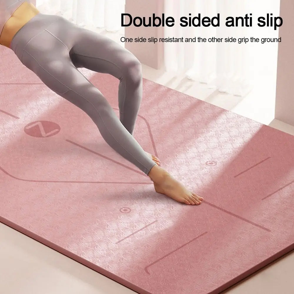 BreziFit Foldable Eco-Friendly Yoga Mat with Alignment Guides