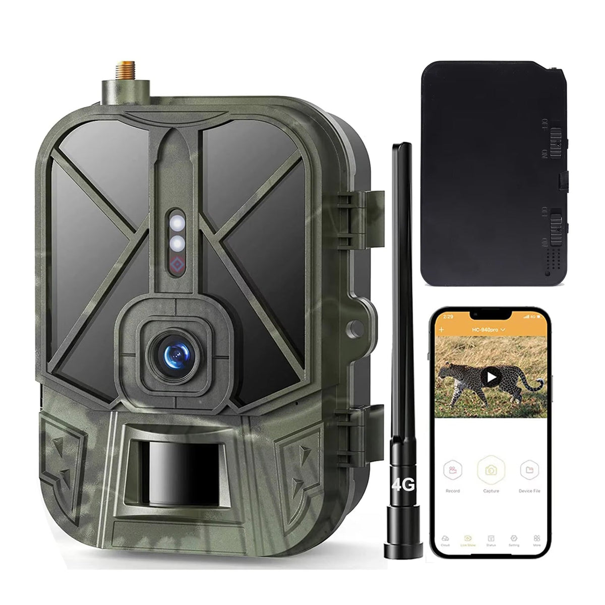 BushiCame 4G LTE Night Wildlife Camera - 4K Video & 30MP Photos