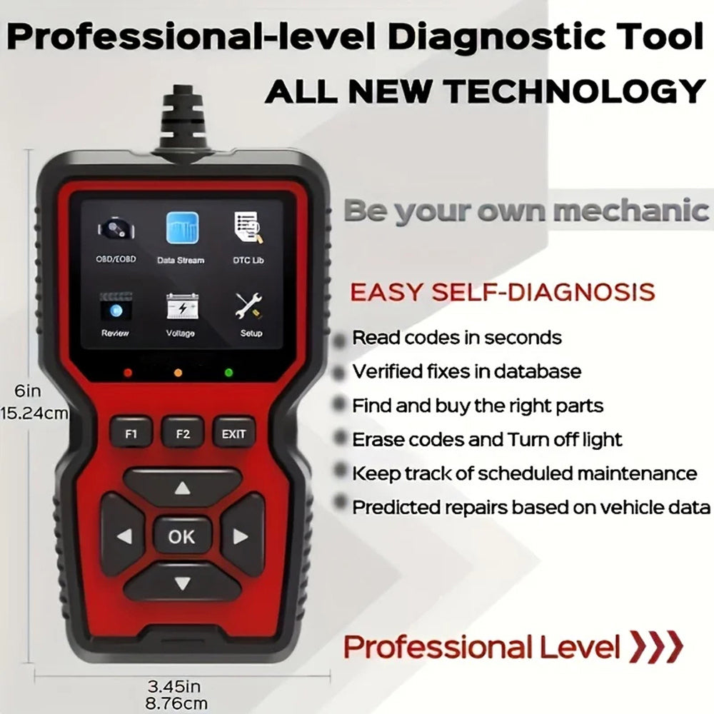 CodiRedix OBD2 Car Diagnostic Tool - 35,000+ DTC Library