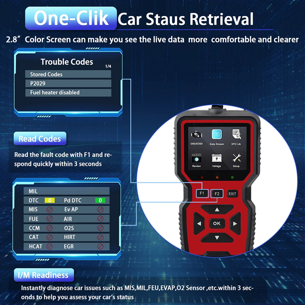 CodiRedix OBD2 Car Diagnostic Tool - 35,000+ DTC Library