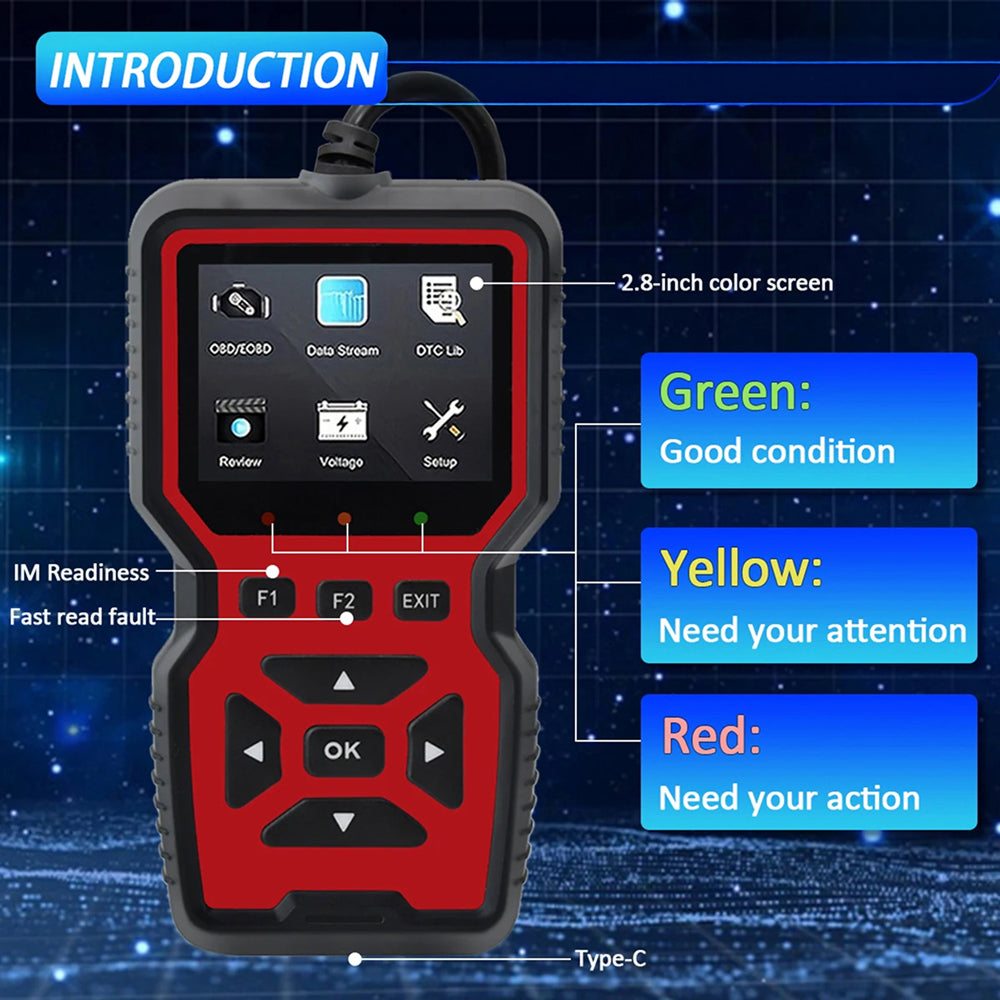 CodiRedix OBD2 Car Diagnostic Tool - 35,000+ DTC Library