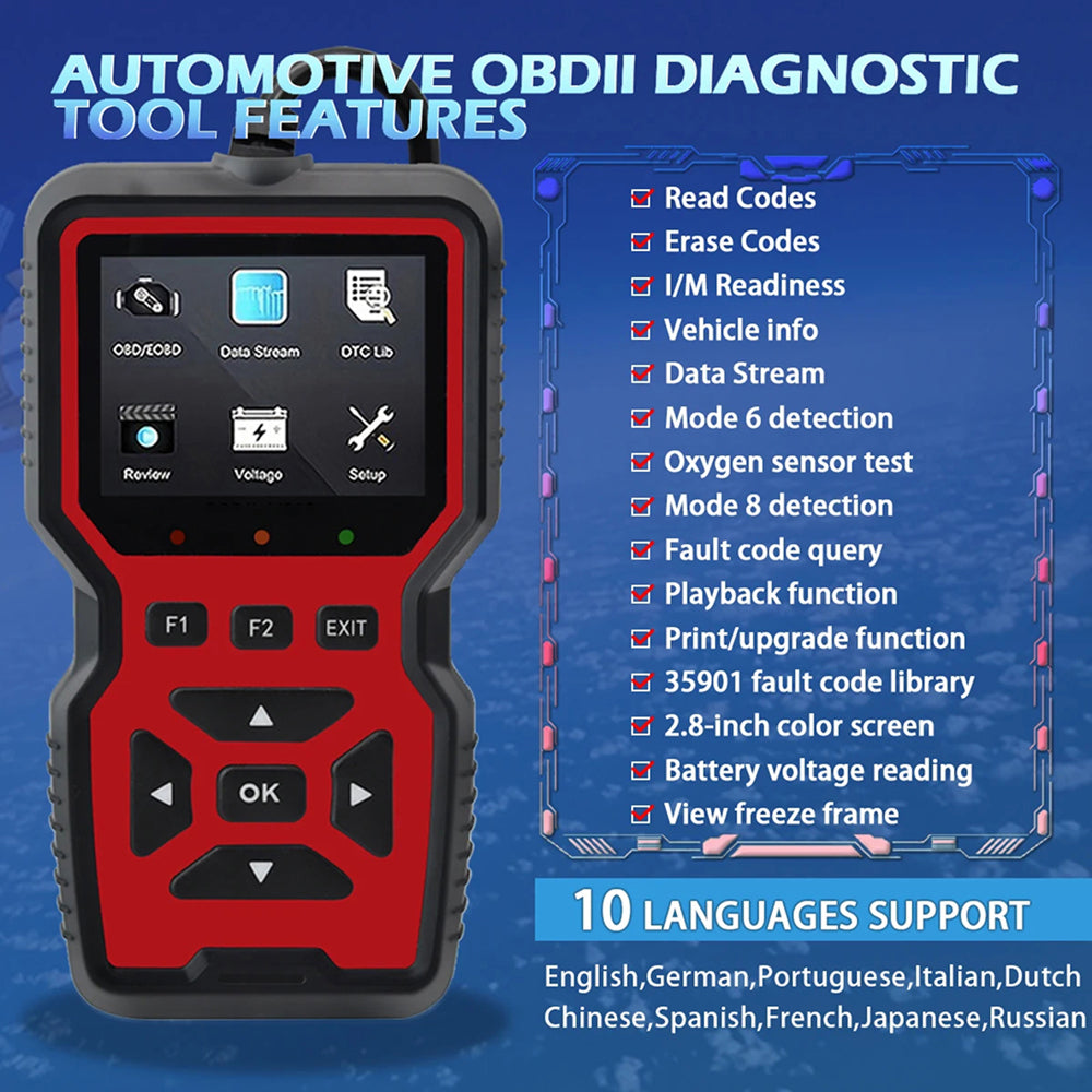 CodiRedix OBD2 Car Diagnostic Tool - 35,000+ DTC Library