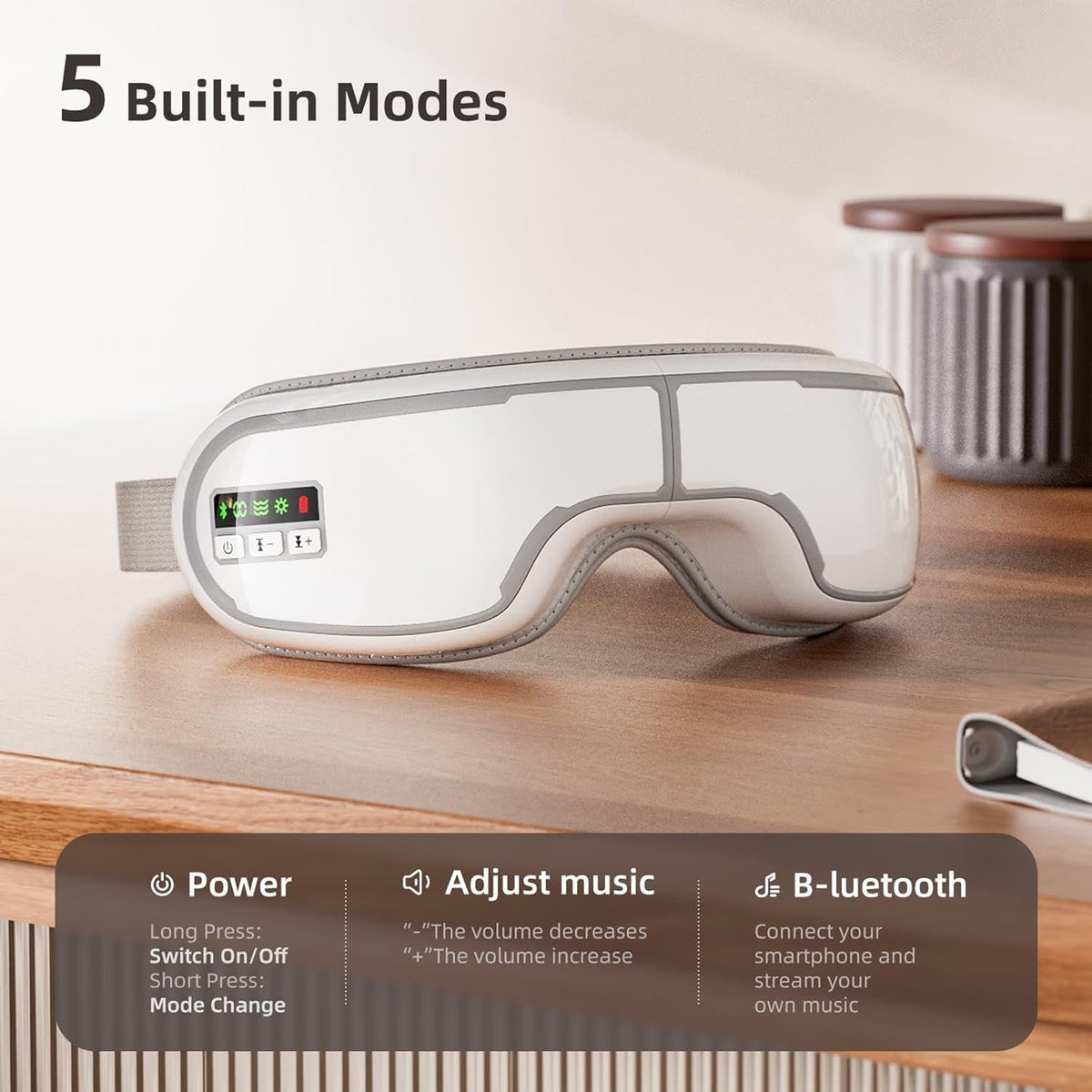 EasiLixa Eye Massager with Heat and Bluetooth