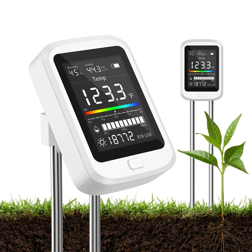 FizoMast 6-in-1 Digital Soil Moisture, pH & Fertility Meter
