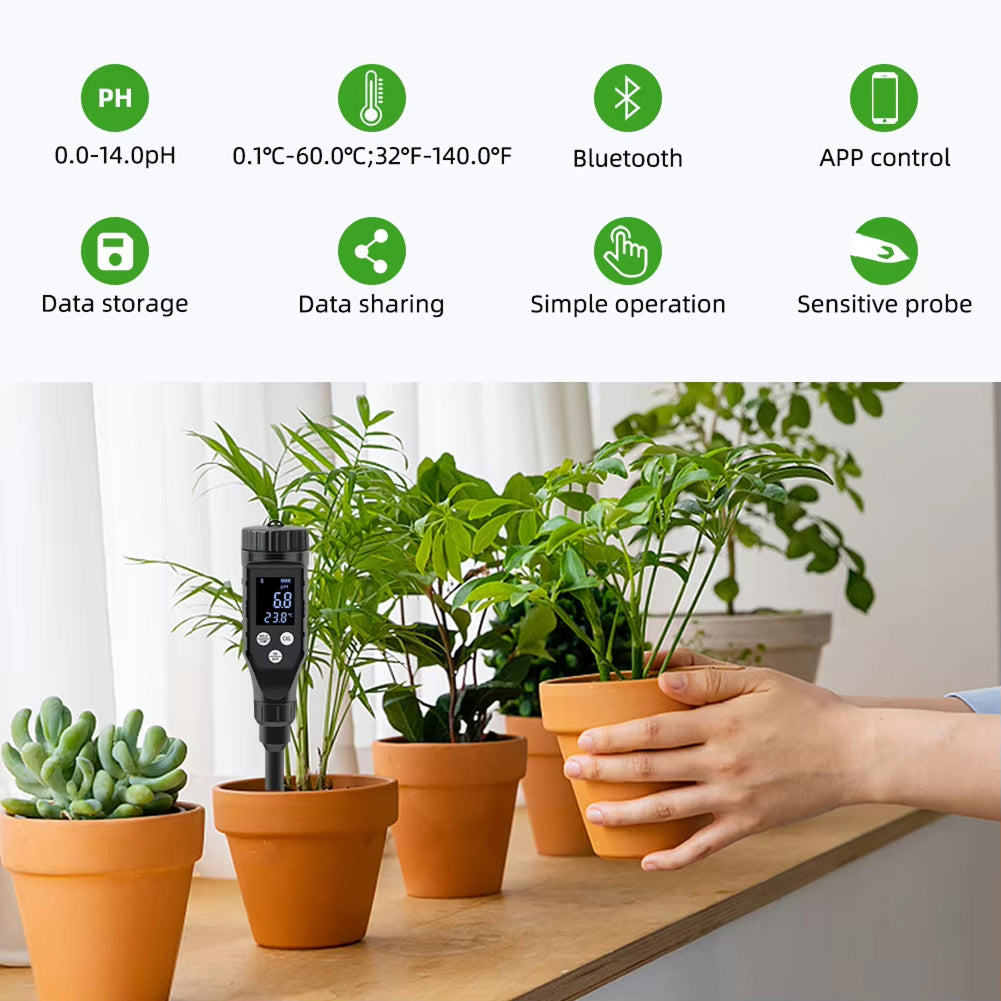 FonaWise Bluetooth Soil pH Meter Lab-Grade Accuracy