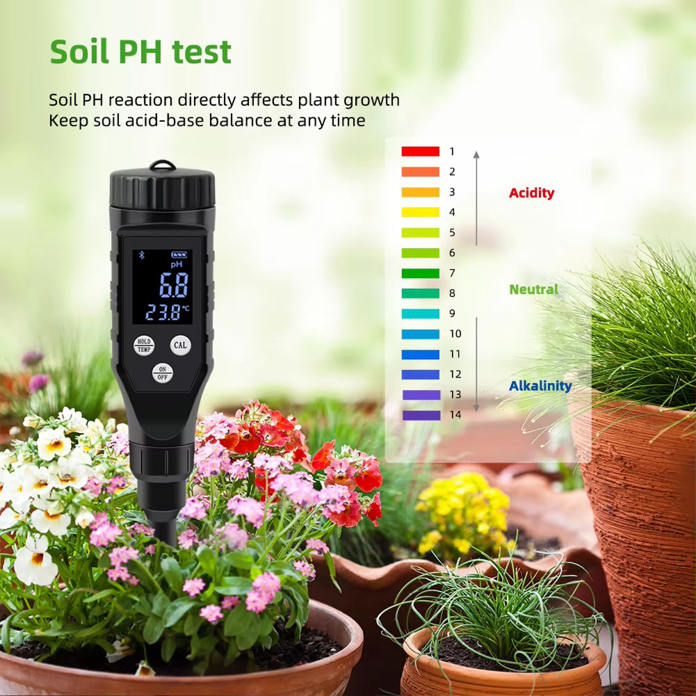 FonaWise Bluetooth Soil pH Meter Lab-Grade Accuracy