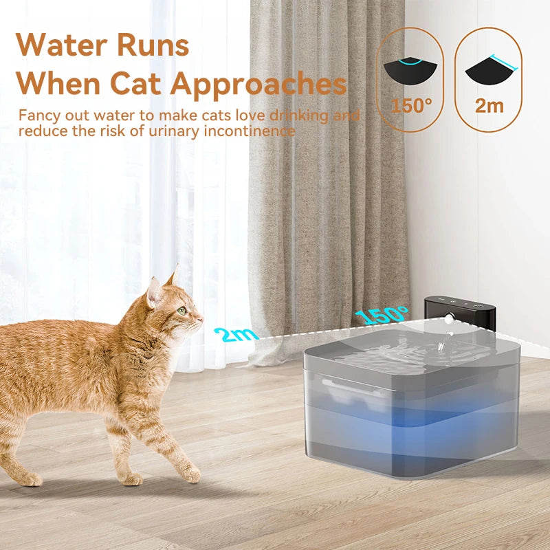 FotivCat cordless cat water fountain motion sensor pet fountain