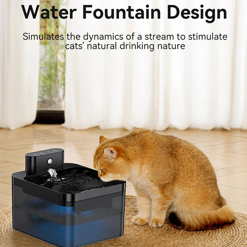 FotivCat cordless cat water fountain motion sensor pet fountain