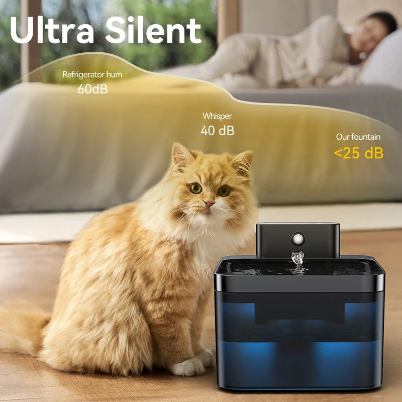 FotivCat cordless cat water fountain motion sensor pet fountain