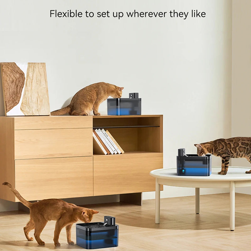 FotivCat cordless cat water fountain motion sensor pet fountain
