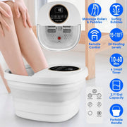 FotixBath Collapsible Heated Foot Spa with Bubble Massage and Remote