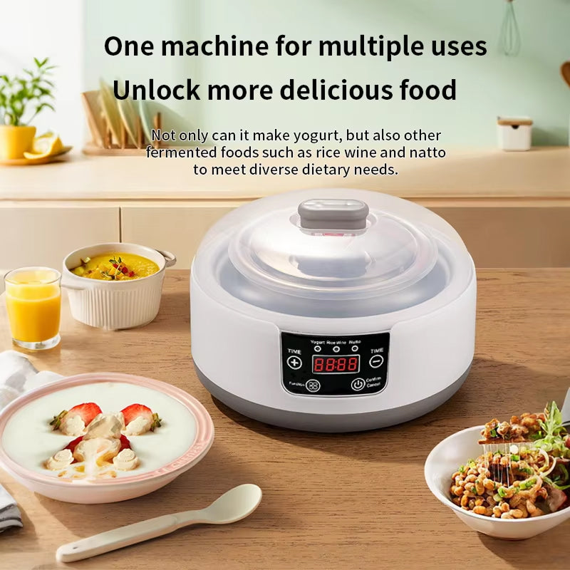 FresDaci 3-in-1 Automatic Yogurt, Natto & Rice Wine Fermentation Machine