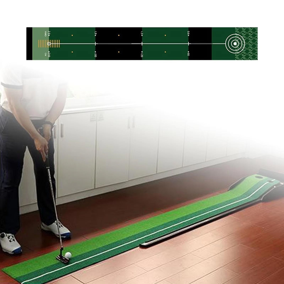GolfMatix Professional Home Putting Mat with Alignment