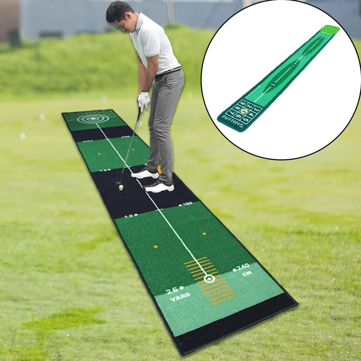 GolfMatix Professional Home Putting Mat with Alignment