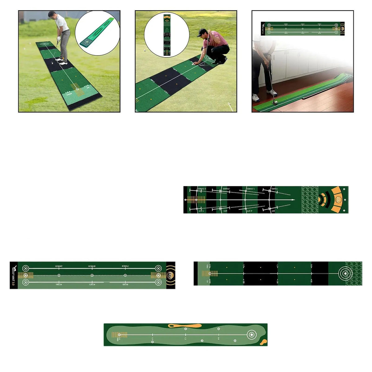 GolfMatix Professional Home Putting Mat with Alignment