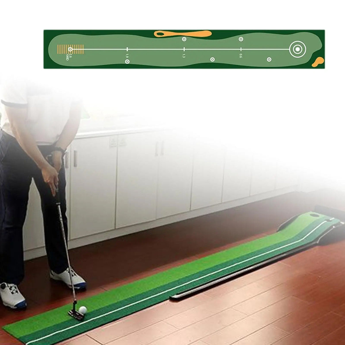 GolfMatix Professional Home Putting Mat with Alignment