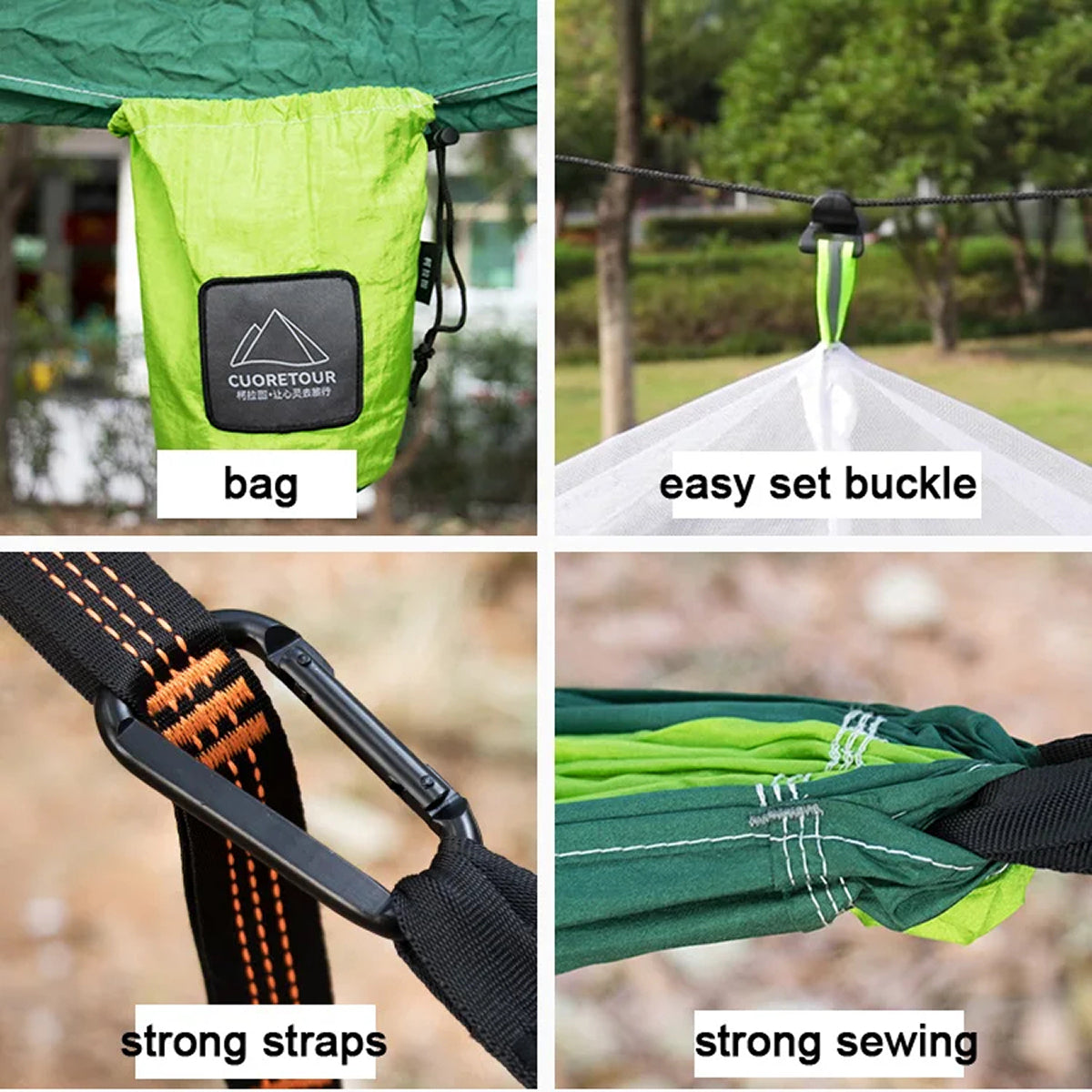 HamoxCix Camping Hammock with Mosquito Net