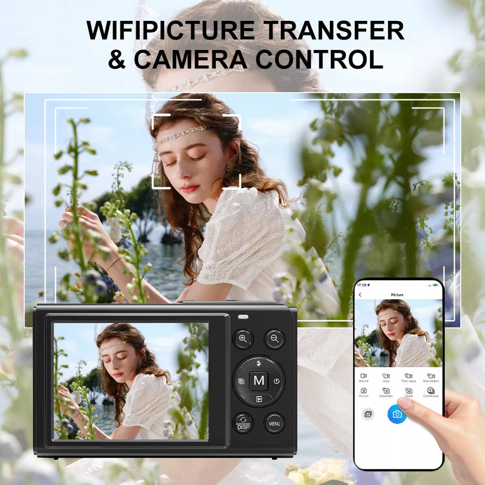 JixinCam 5K 80MP Digital Camera for Vlogging