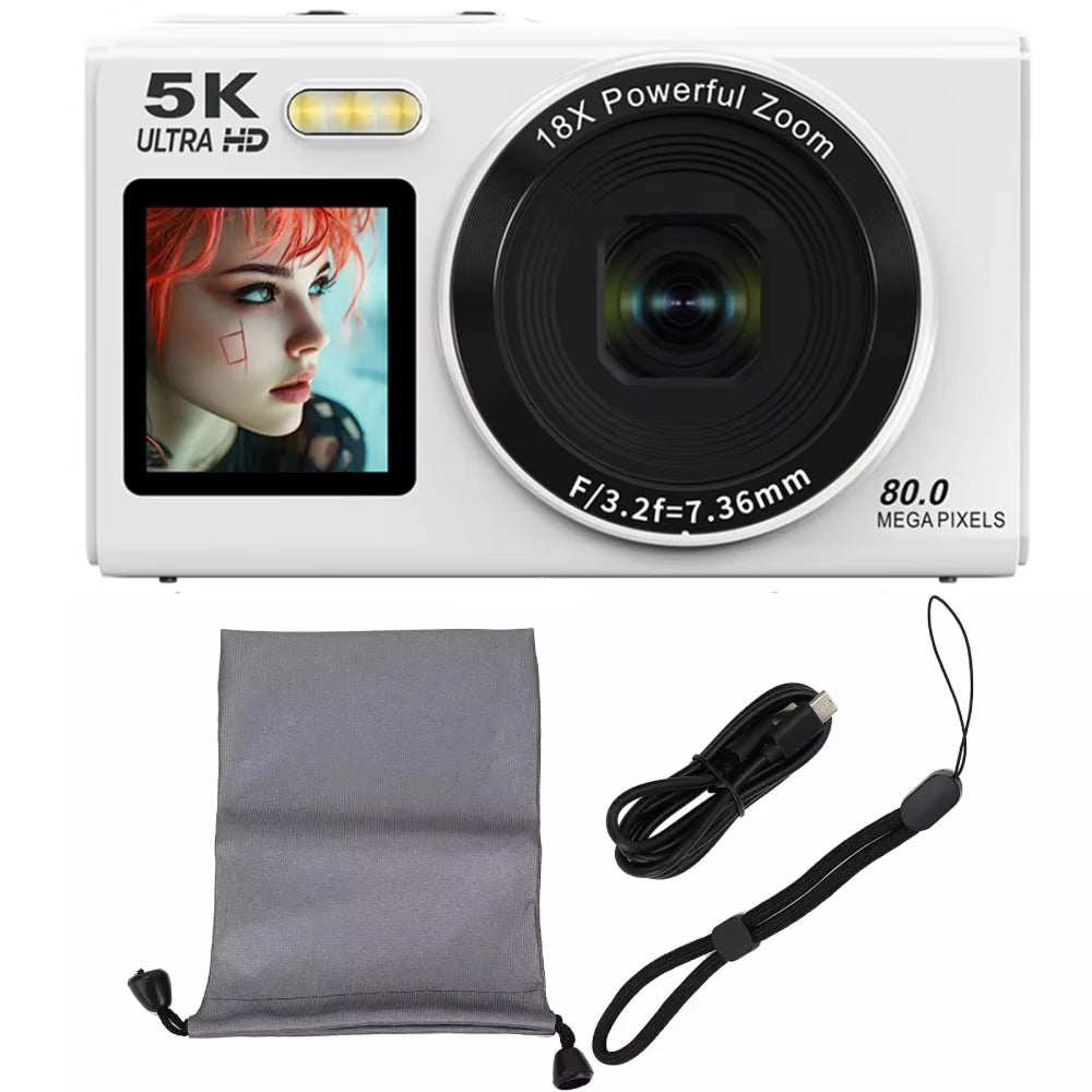 JixinCam 5K 80MP Digital Camera for Vlogging