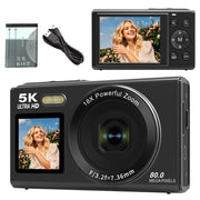 JixinCam 5K 80MP Digital Camera for Vlogging