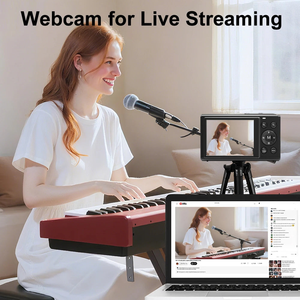 JixinCam 5K 80MP Digital Camera for Vlogging