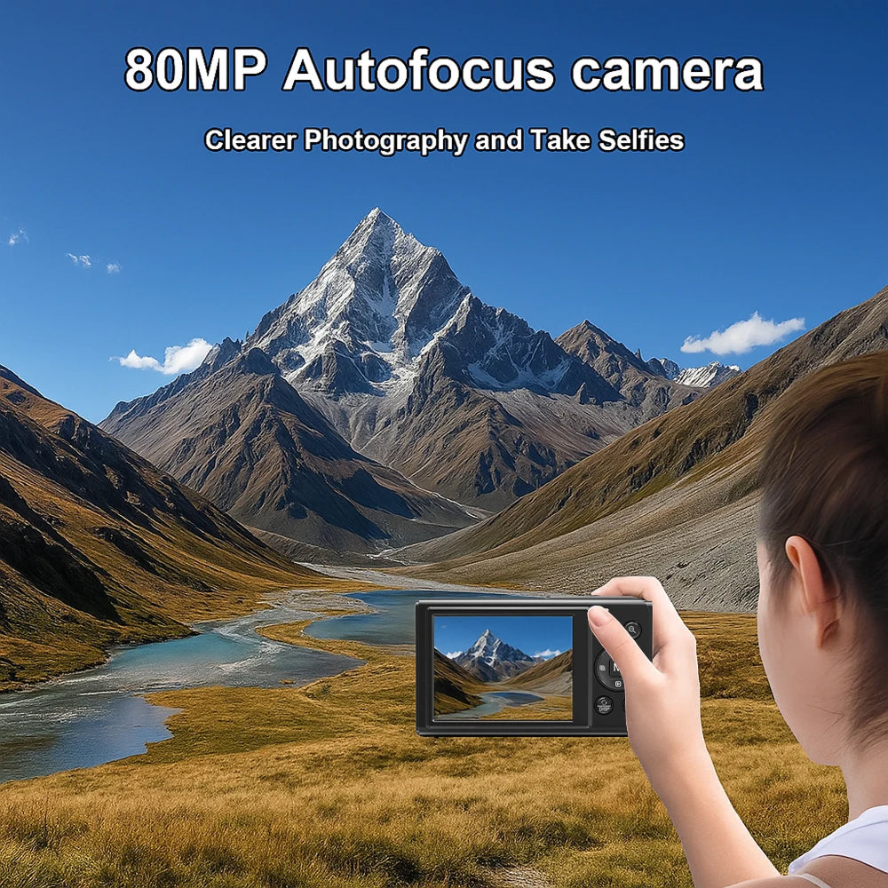 JixinCam 5K 80MP Digital Camera for Vlogging