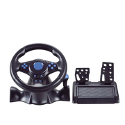 LiroSpio 7-in-1 Universal Gaming Steering Wheel with Linear Pedals