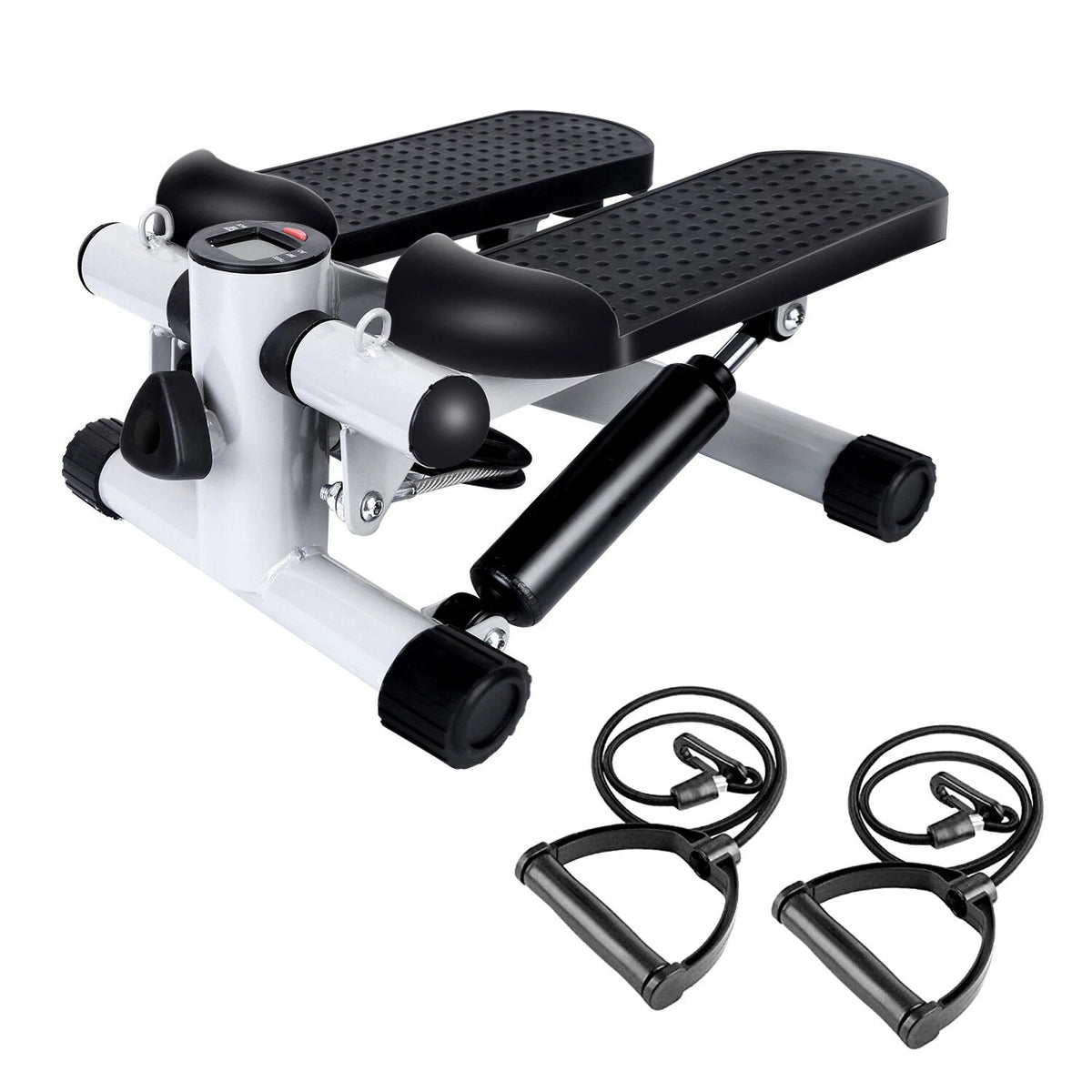 LitePreti Portable Mini Stepper with Resistance Bands & LCD Monitor