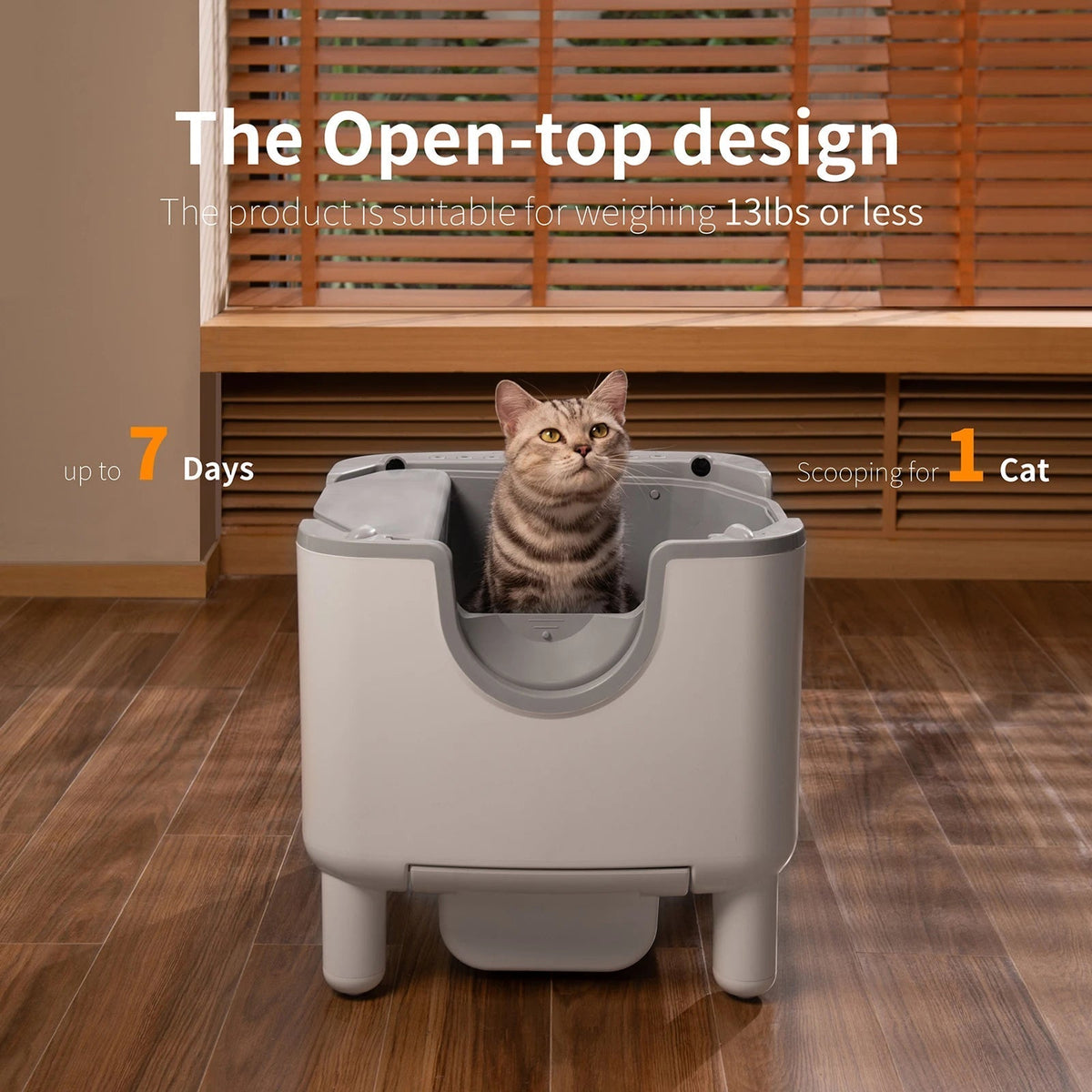 LitixCami Automatic Cat Litter Box Self-Cleaning Quiet 40dB