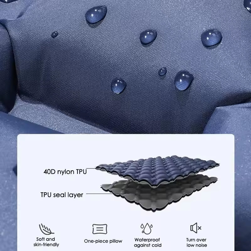 MatpiVat Double Camping Mattress | Built-in Foot Pump Air Bed