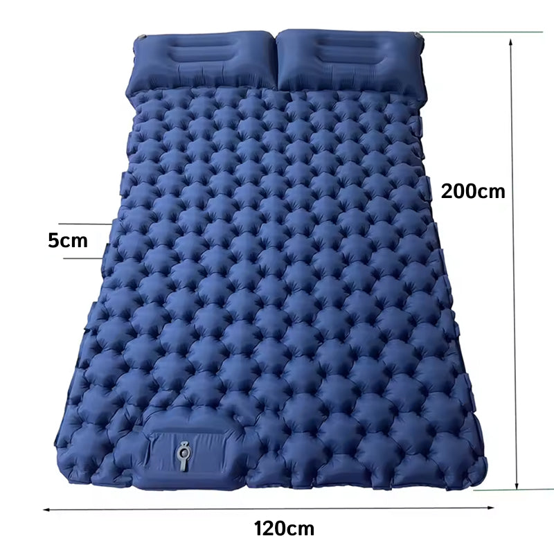 MatpiVat Double Camping Mattress | Built-in Foot Pump Air Bed