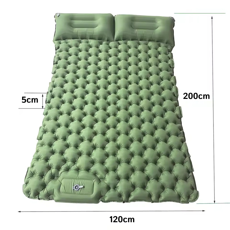 MatpiVat Double Camping Mattress | Built-in Foot Pump Air Bed