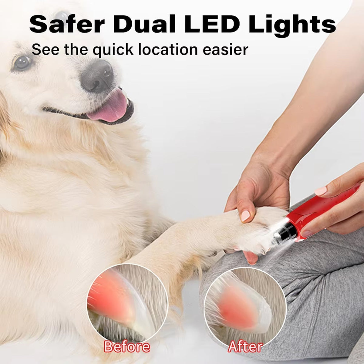 PediTimix Quiet Pet Nail Grinder with LED Lights