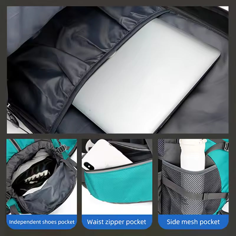 PionNomad 50L Hiking and Trekking Backpack with Shoe Compartment