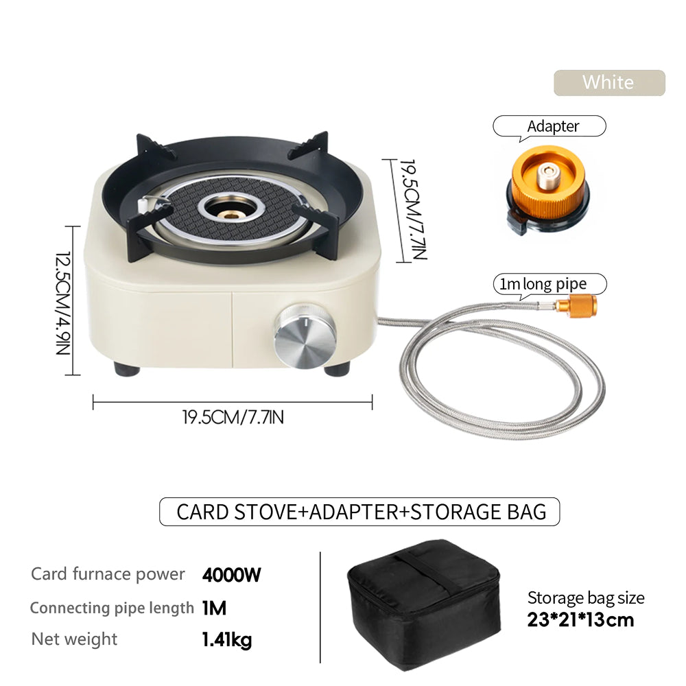 PotixGax 4000W Portable Gas Stove – Dual-Mode Burner, Safety Separated Tank & Indoor-Safe Design