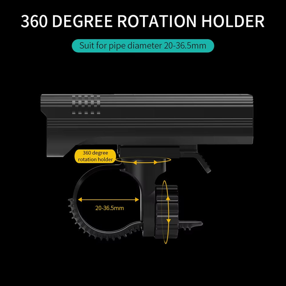 PumiLoci Rechargeable Bike Light with Power Bank & 10000mAh Battery