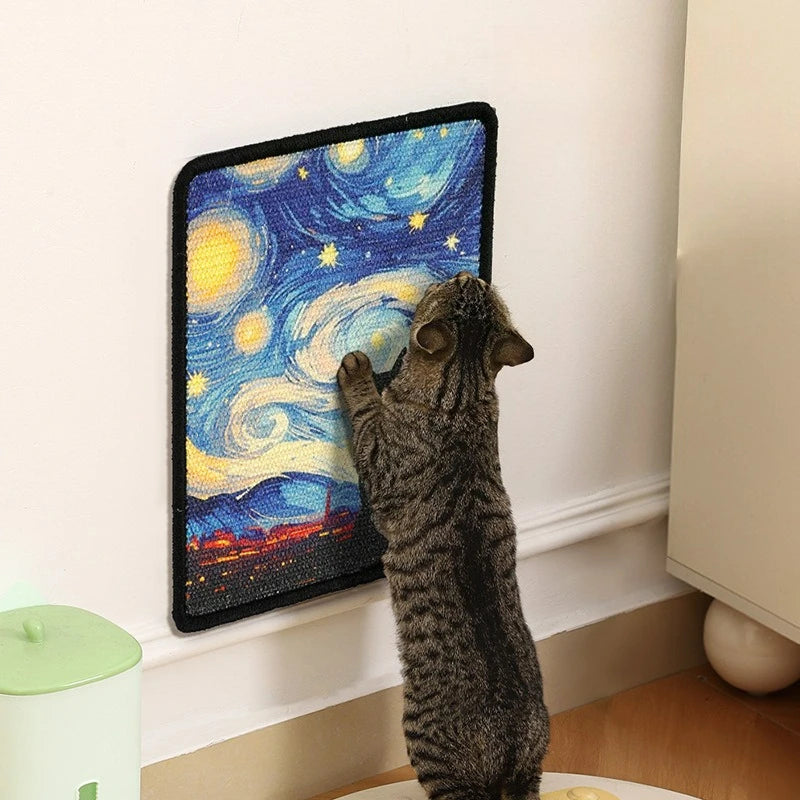 RenoBarg Art-Style Wall Mounted Cat Scratching Pad