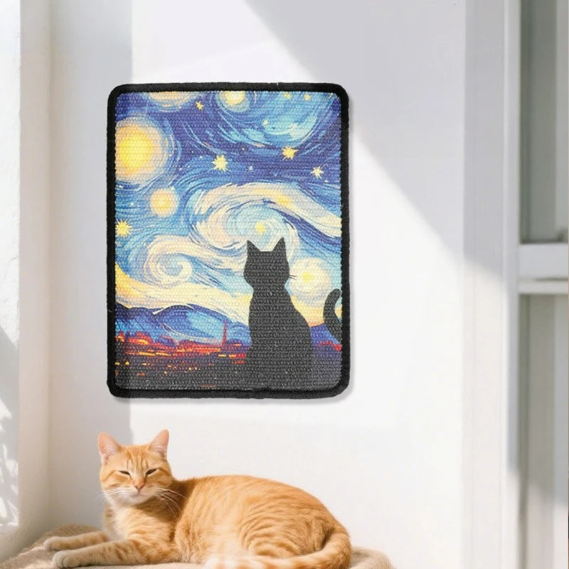 RenoBarg Art-Style Wall Mounted Cat Scratching Pad