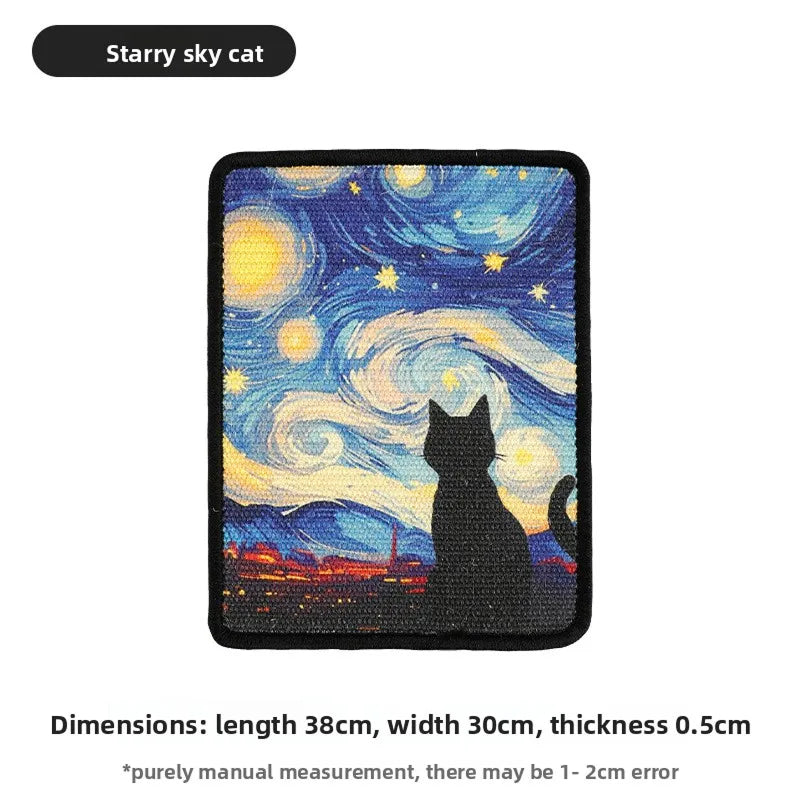 RenoBarg Art-Style Wall Mounted Cat Scratching Pad