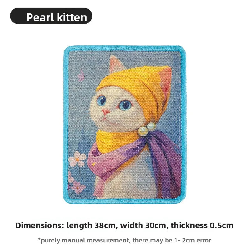RenoBarg Art-Style Wall Mounted Cat Scratching Pad