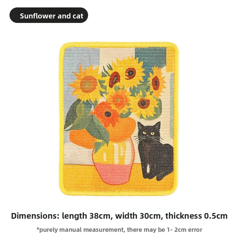 RenoBarg Art-Style Wall Mounted Cat Scratching Pad