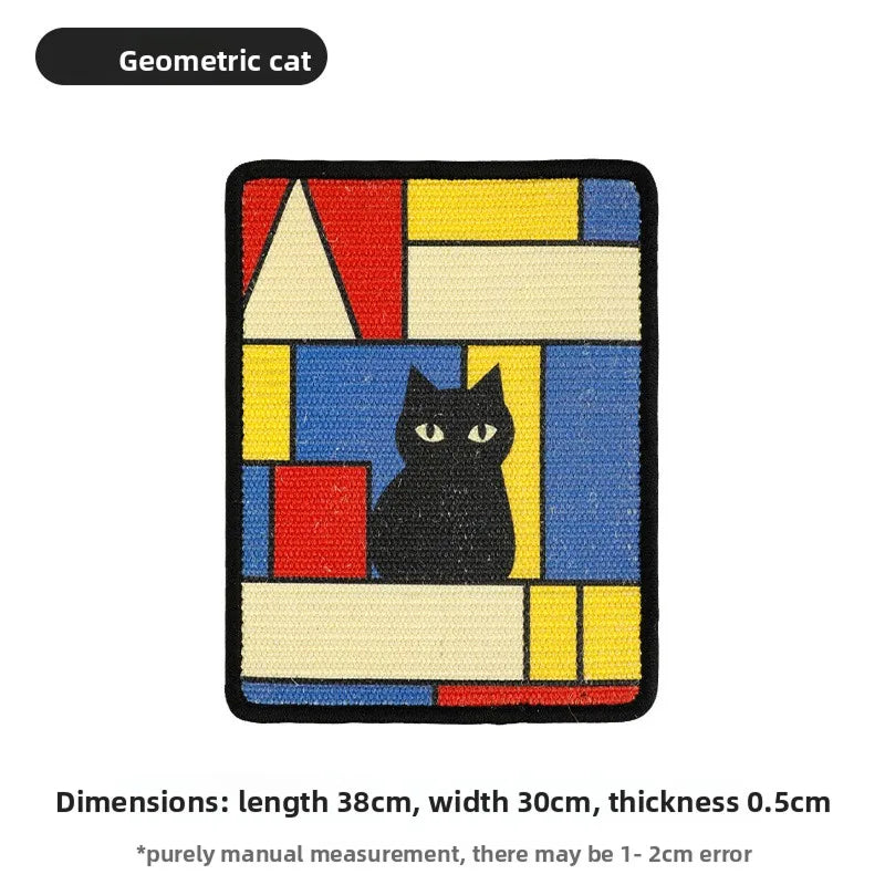 RenoBarg Art-Style Wall Mounted Cat Scratching Pad