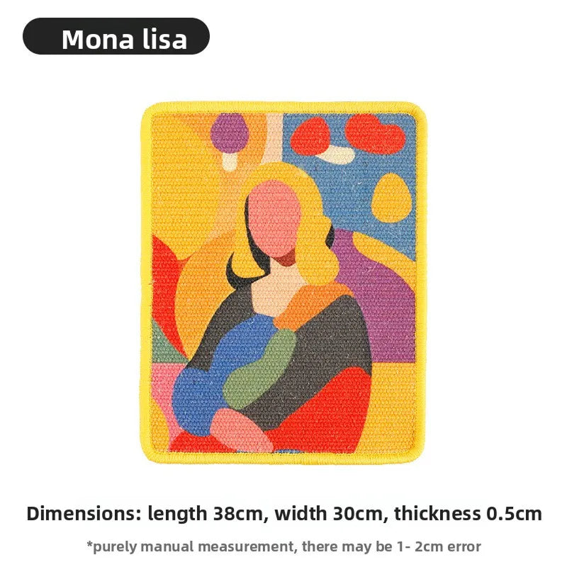 RenoBarg Art-Style Wall Mounted Cat Scratching Pad